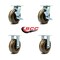 Service Caster 6 Inch High Temp Phenolic Caster Set with Roller Bearings 2 Brakes 2 Rigid SCC SCC-30CS620-PHRHT-TLB-2-R620-2 - alternate 6
